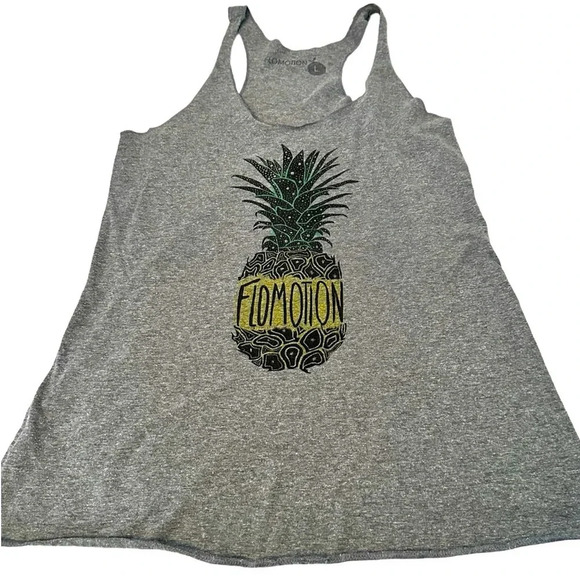 Flomotion Pineapple Sketch Women's Sleeveless Flowy Racerback Tank Top - Picture 1 of 5